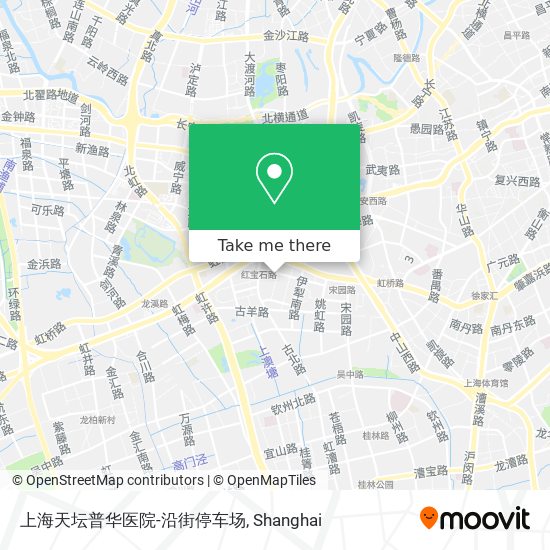 上海天坛普华医院-沿街停车场 map