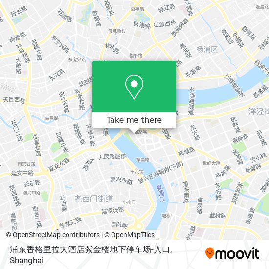 浦东香格里拉大酒店紫金楼地下停车场-入口 map