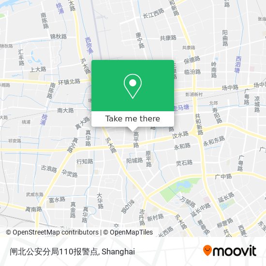 闸北公安分局110报警点 map