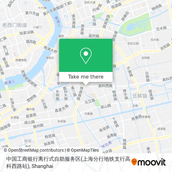 中国工商银行离行式自助服务区(上海分行地铁支行高科西路站) map