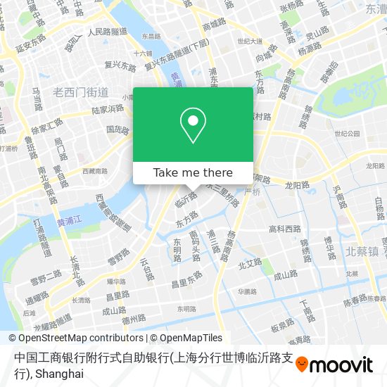 中国工商银行附行式自助银行(上海分行世博临沂路支行) map