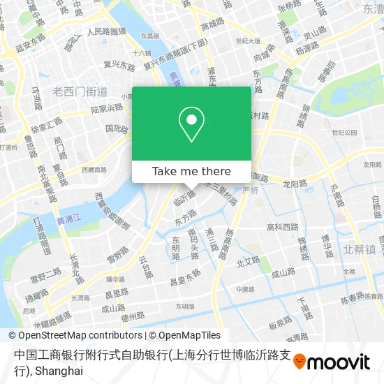 中国工商银行附行式自助银行(上海分行世博临沂路支行) map