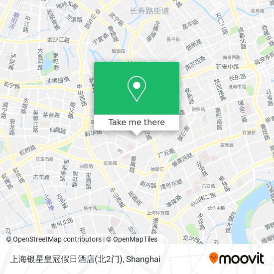 上海银星皇冠假日酒店(北2门) map