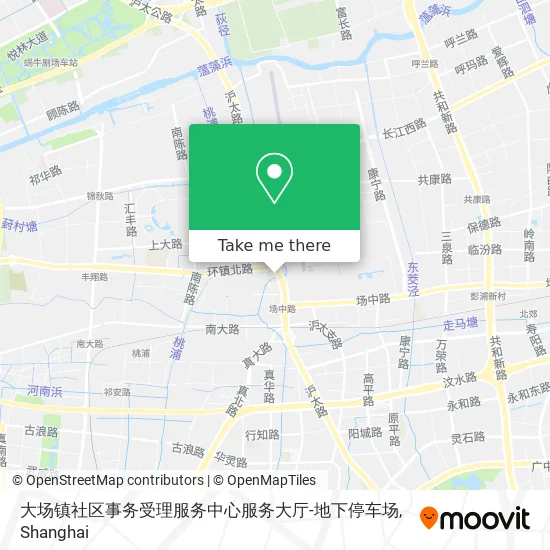 大场镇社区事务受理服务中心服务大厅-地下停车场 map