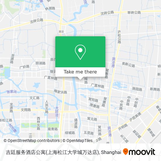 吉廷服务酒店公寓(上海松江大学城万达店) map