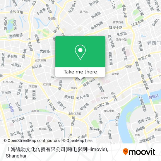 上海锐动文化传播有限公司(嗨电影网Himovie) map
