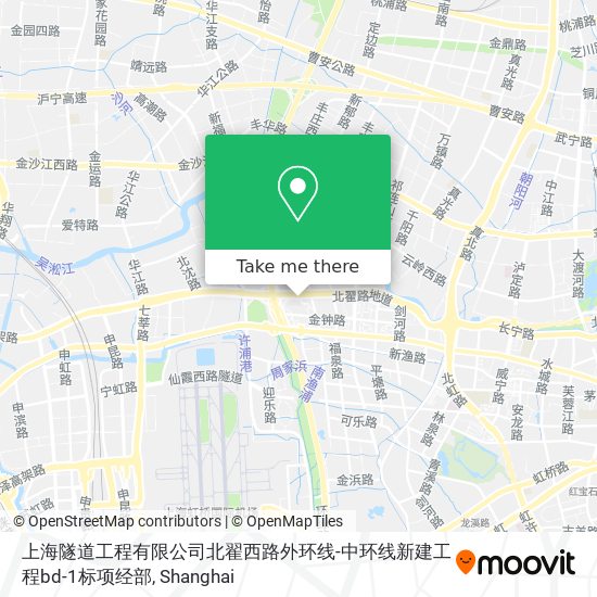 上海隧道工程有限公司北翟西路外环线-中环线新建工程bd-1标项经部 map