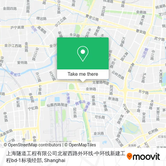 上海隧道工程有限公司北翟西路外环线-中环线新建工程bd-1标项经部 map