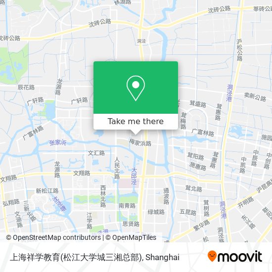 上海祥学教育(松江大学城三湘总部) map