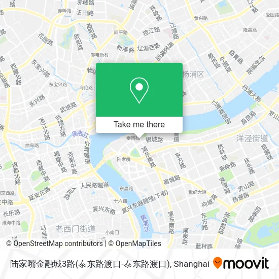 陆家嘴金融城3路(泰东路渡口-泰东路渡口) map