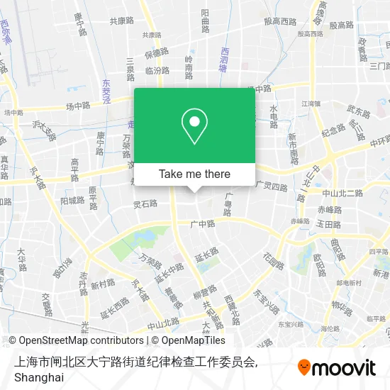 上海市闸北区大宁路街道纪律检查工作委员会 map