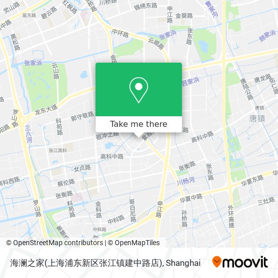 海澜之家(上海浦东新区张江镇建中路店) map