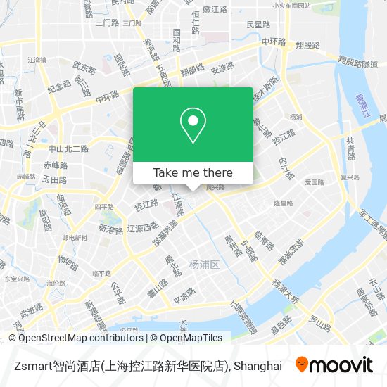 Zsmart智尚酒店(上海控江路新华医院店) map