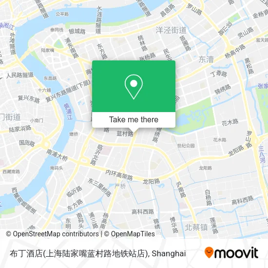布丁酒店(上海陆家嘴蓝村路地铁站店) map