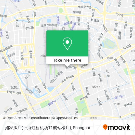 如家酒店(上海虹桥机场T1航站楼店) map