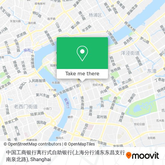 中国工商银行离行式自助银行(上海分行浦东东昌支行南泉北路) map
