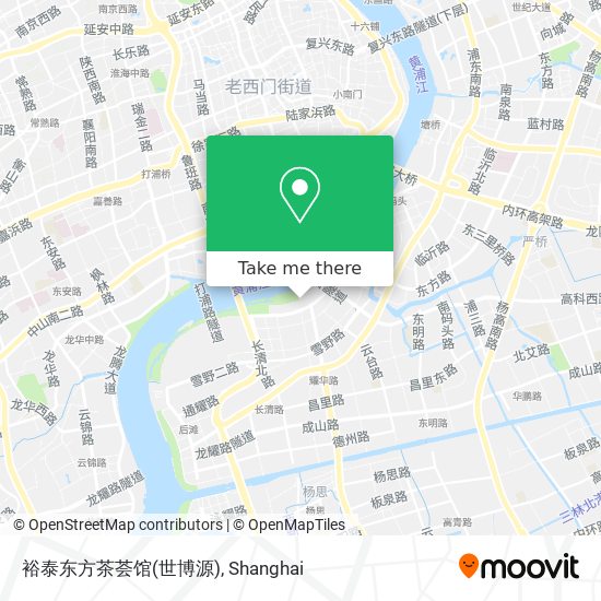 裕泰东方茶荟馆(世博源) map