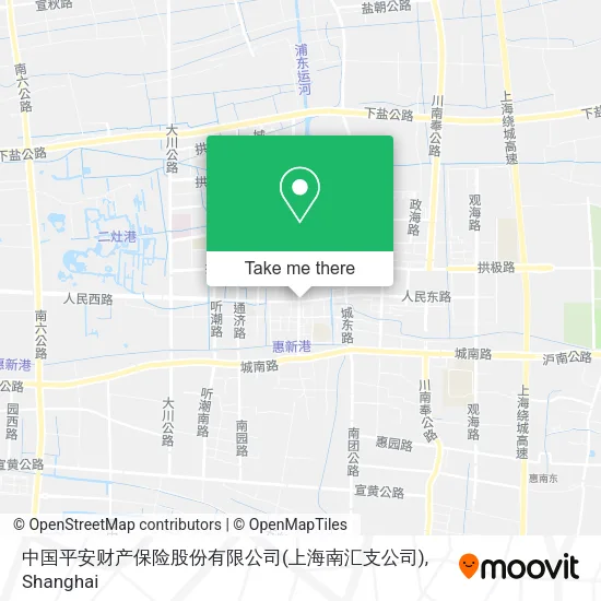 中国平安财产保险股份有限公司(上海南汇支公司) map