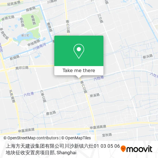 上海方天建设集团有限公司川沙新镇六灶01 03 05 06地块征收安置房项目部 map