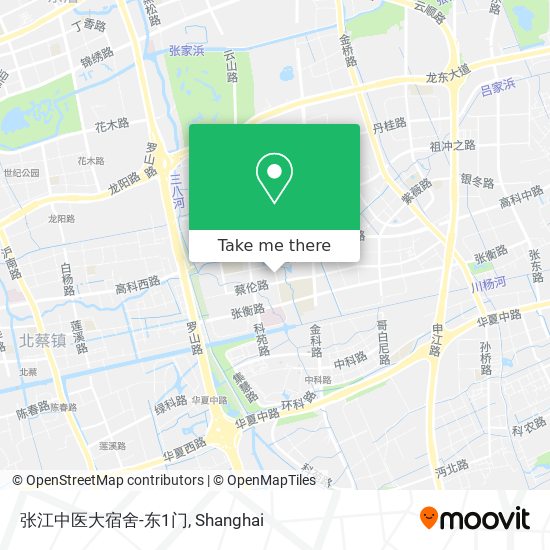 张江中医大宿舍-东1门 map