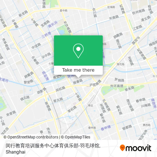 闵行教育培训服务中心体育俱乐部-羽毛球馆 map