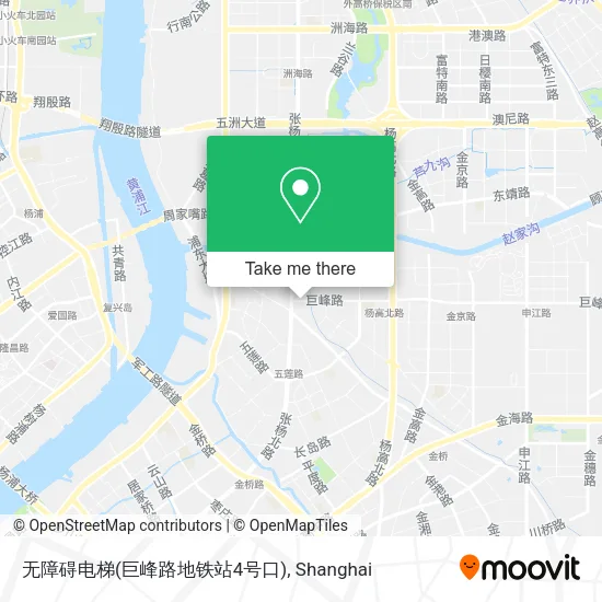 无障碍电梯(巨峰路地铁站4号口) map