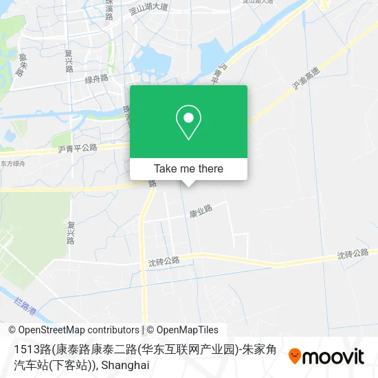 1513路(康泰路康泰二路(华东互联网产业园)-朱家角汽车站(下客站)) map