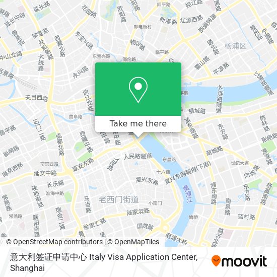 意大利签证申请中心 Italy Visa Application Center map