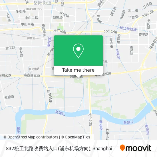 S32松卫北路收费站入口(浦东机场方向) map