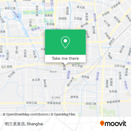 明兰美发店 map