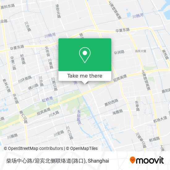 柴场中心路/迎宾北侧联络道(路口) map