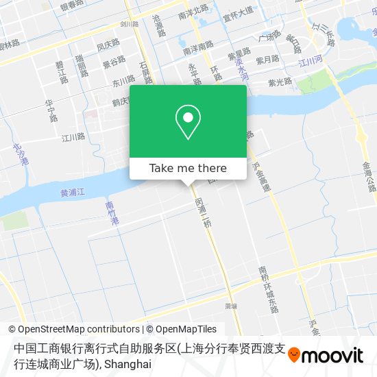 中国工商银行离行式自助服务区(上海分行奉贤西渡支行连城商业广场) map
