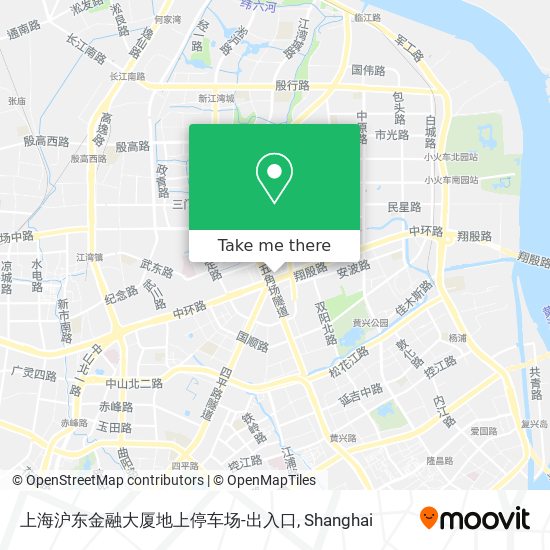 上海沪东金融大厦地上停车场-出入口 map