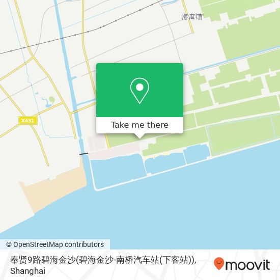 奉贤9路碧海金沙(碧海金沙-南桥汽车站(下客站)) map