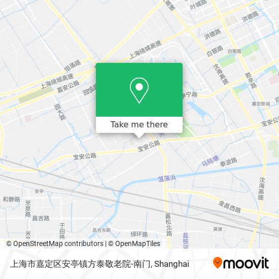 上海市嘉定区安亭镇方泰敬老院-南门 map
