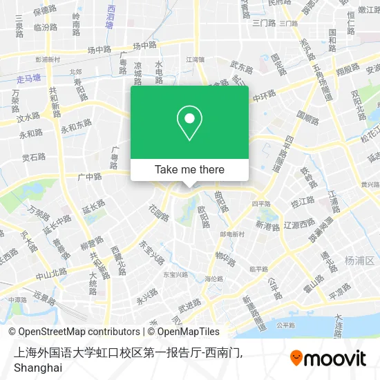 上海外国语大学虹口校区第一报告厅-西南门 map