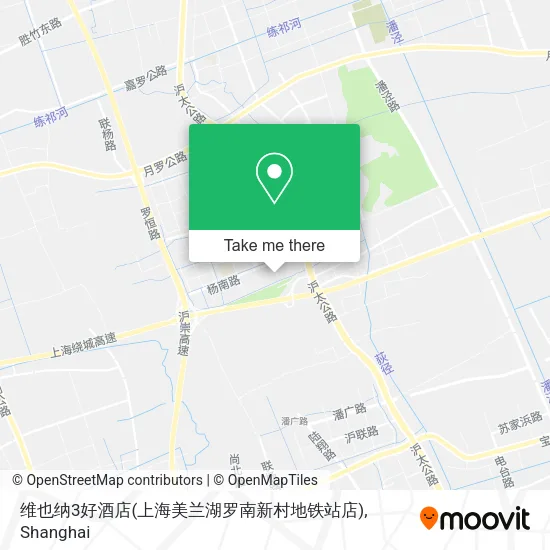 维也纳3好酒店(上海美兰湖罗南新村地铁站店) map