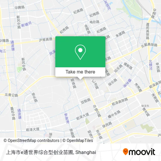 上海市e通世界综合型创业苗圃 map
