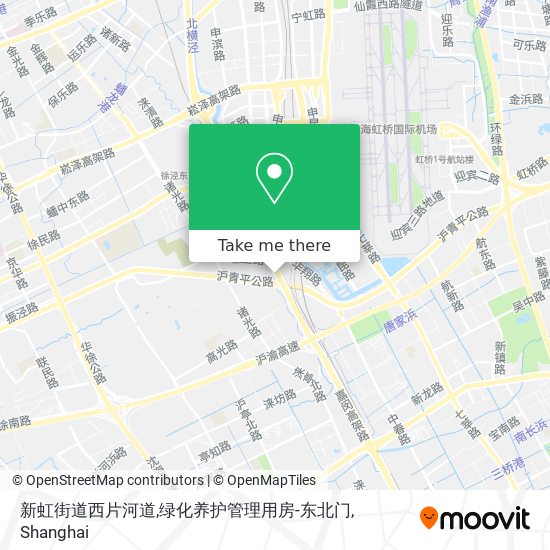 新虹街道西片河道,绿化养护管理用房-东北门 map