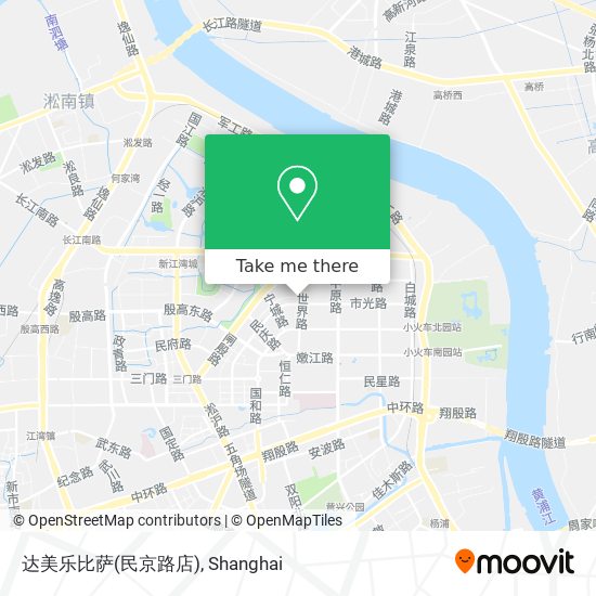 达美乐比萨(民京路店) map