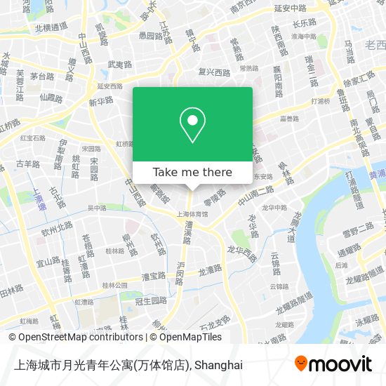 上海城市月光青年公寓(万体馆店) map