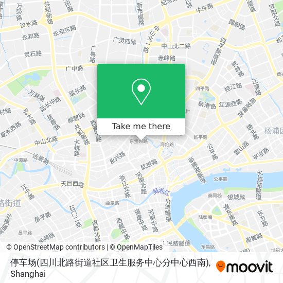 停车场(四川北路街道社区卫生服务中心分中心西南) map