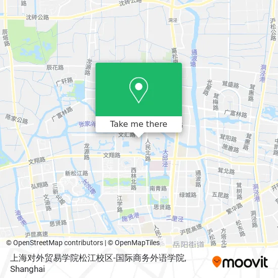 上海对外贸易学院松江校区-国际商务外语学院 map