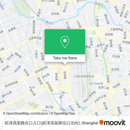 崧泽高架路出口入口(崧泽高架路出口北向) map