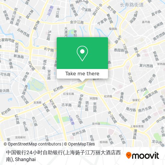 中国银行24小时自助银行(上海扬子江万丽大酒店西南) map