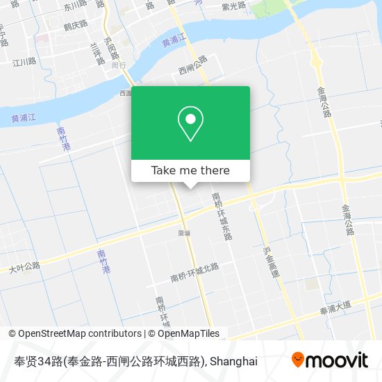 奉贤34路(奉金路-西闸公路环城西路) map