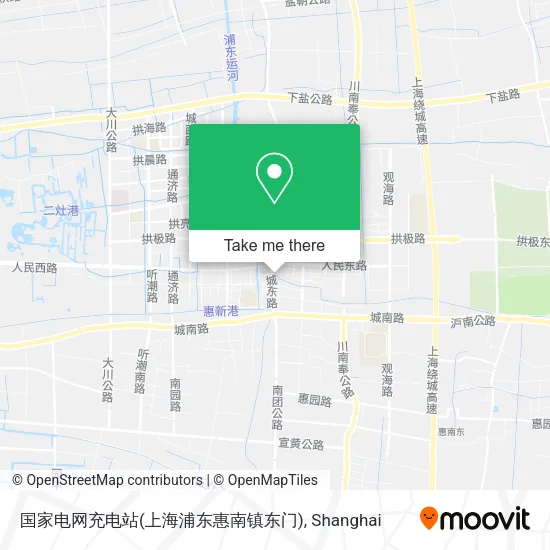 国家电网充电站(上海浦东惠南镇东门) map