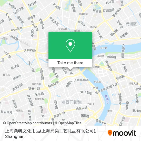 上海奕帆文化用品(上海兴奕工艺礼品有限公司) map