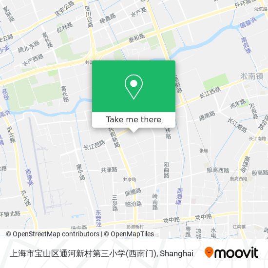 上海市宝山区通河新村第三小学(西南门) map