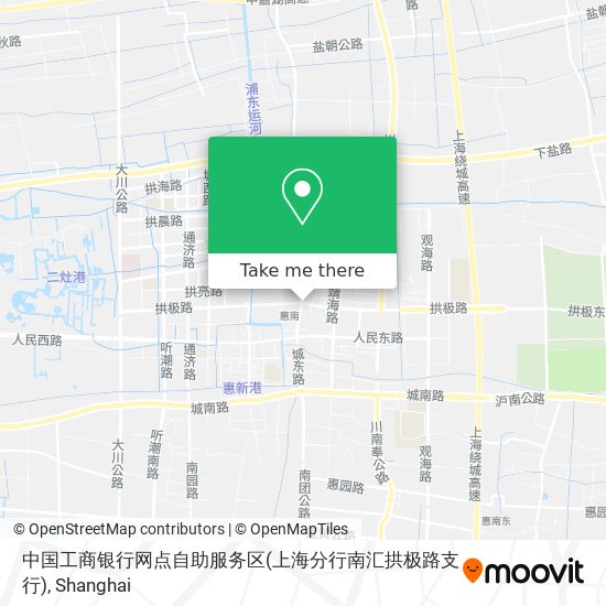 中国工商银行网点自助服务区(上海分行南汇拱极路支行) map